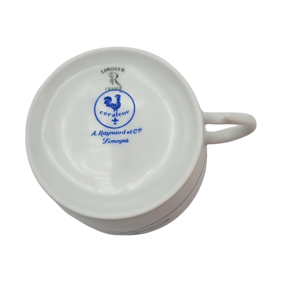 Vintage Raynaud Limoges France Ceralene Edelweiss Flat Cup & Saucer Set - Picture 5 of 10